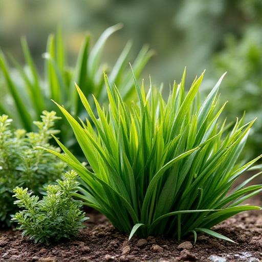 Lush native plants thriving in a sustainable landscape